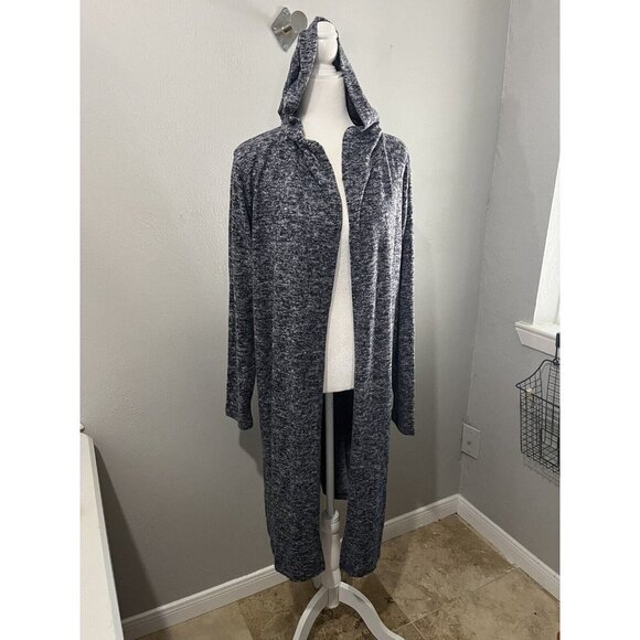 The Royal Standard Cardigan Women Small Lounge Wear Navy Blue Hooded - Picture 3 of 11